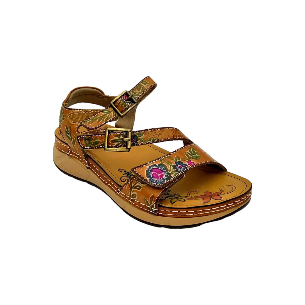 L'Artiste x Jane & Coco Leather Sandals Camel - Medium